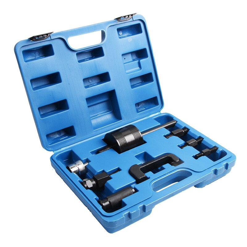 9pcs Master Diesel Injector Extractor Set With Common Rail Adaptor Slide Hammer Injection Puller CDI Tool Kit Set