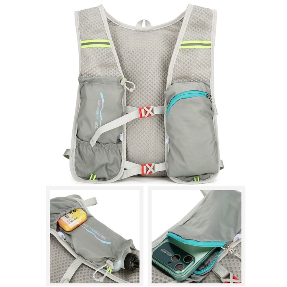 Mochila de nailon Unisex para escalada al aire libre, mochila reflectante de seguridad impermeable para ciclismo, mochila de hidratación transpirable ultraligera