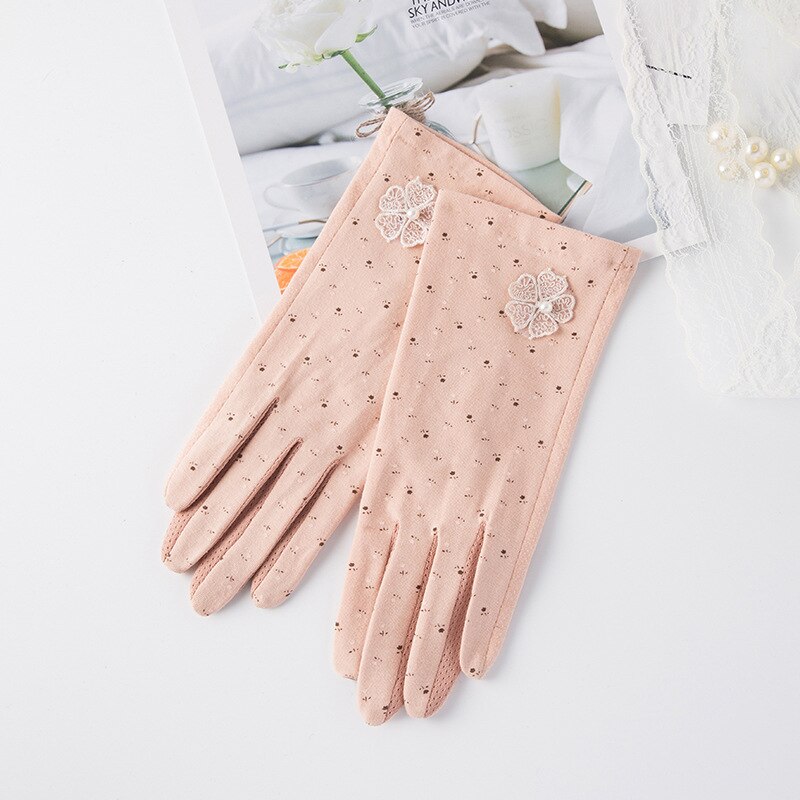 Herbst Frauen Fahren Handschuhe Sommer Atmungsaktive strecken Handschuh Sonnencreme Anti Uv Rutschfeste berühren Bildschirm Handschuh Rosa: Rosa 2