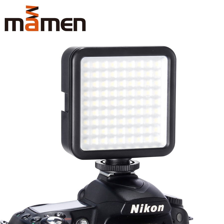 Mamen Led Licht W81 6000K Mini Led Video Camera Licht Dimbare 81 Led Fotografische Verlichting Lamp Voor Dslr Canon nikon Pentax