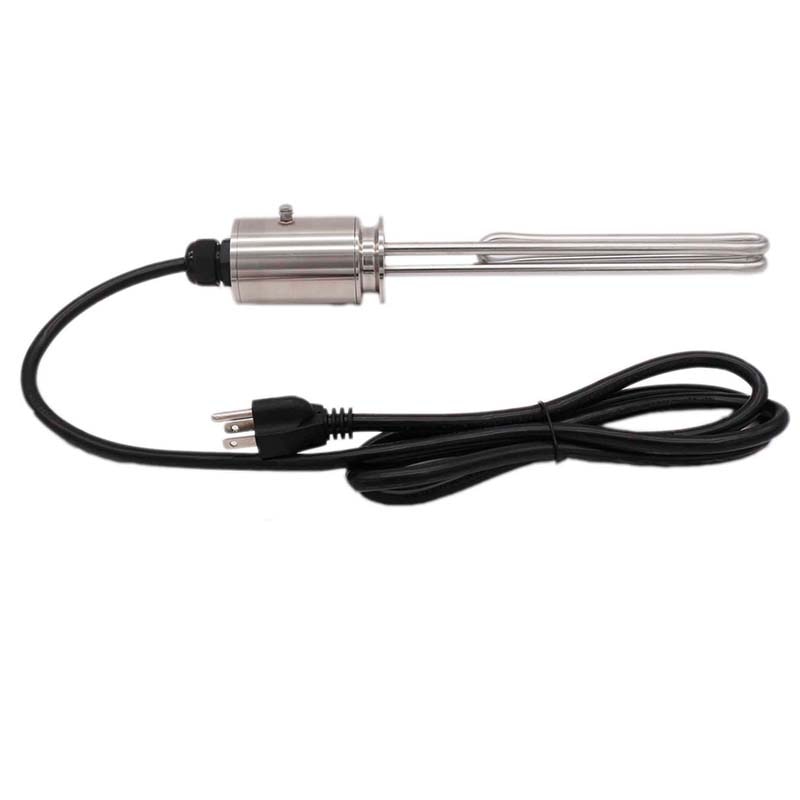 Complete 1.5"Tri-Clamp Heating Element 120v/1650w 6ft Power Cord NEMA 5-15P 14AWG 15A UL Certified Electric Homebrew