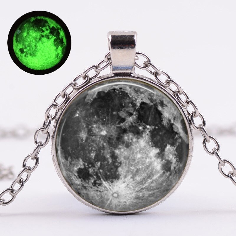 Bracelet lune naissance lueur dans la lune sombre Phase argent chaîne Bracelet brillant anniversaire lune bijoux lunaire Phase Bracelets charme: Silver necklace