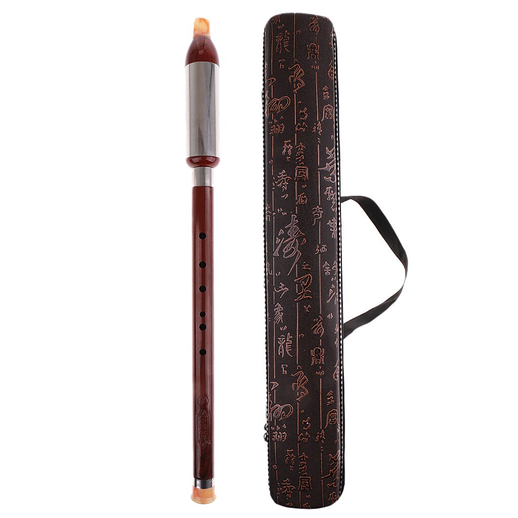 Chinese Vertical Play Flute Bawu Pipe F Key Bau Folk Instrument 52.5cm Long