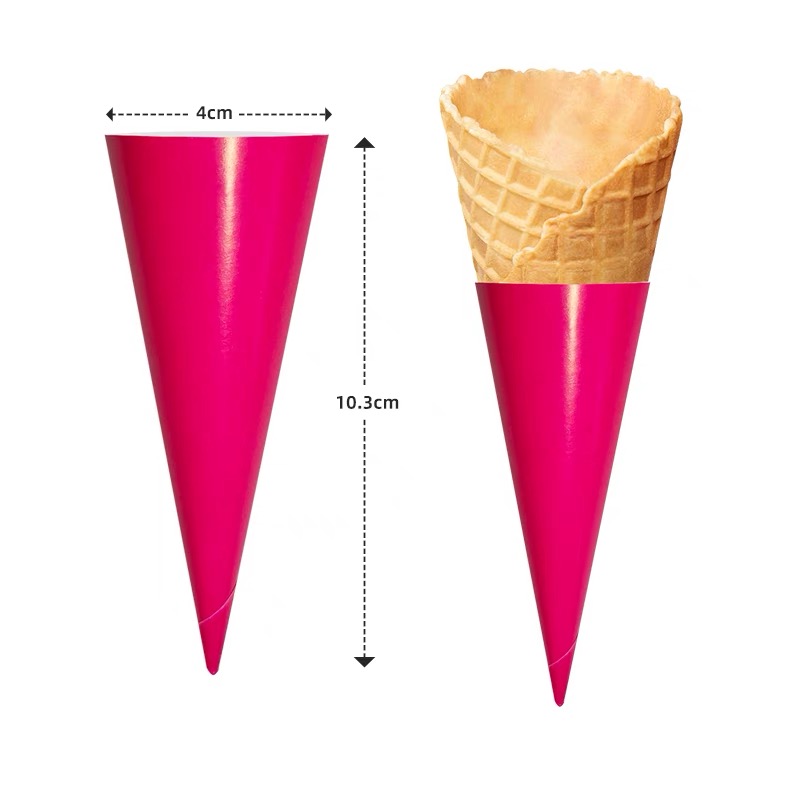 1000pcs Ice Cream Cone Holder Cover Paper Sleeve Cup for Wedding Birthday Party Supplies