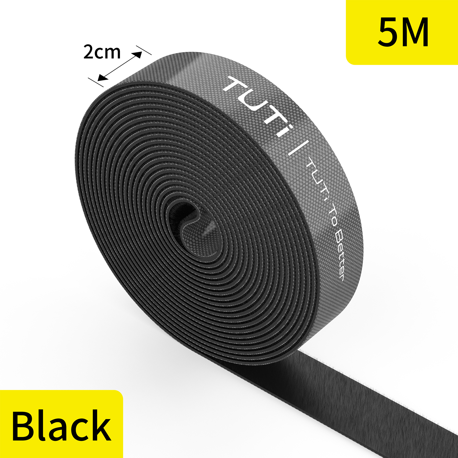 TUTi 1m 3m organisateur de câbles gestion des câbles enrouleur de fil bande écouteur souris cordon gestion protecteur pour Huawei iPhone iPad: Black