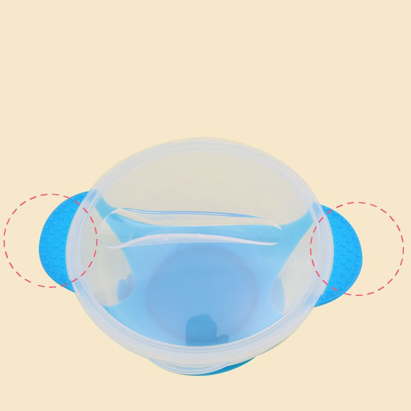 Baby bowl set training bowl induction temperature spoon set with lid learning bowl with suction cup children training tableware