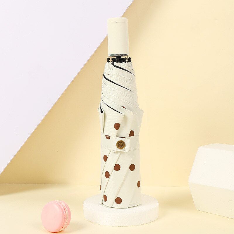 YADA Dot Pattern Charms 3-Folding Umbrella Women U... – Vicedeal