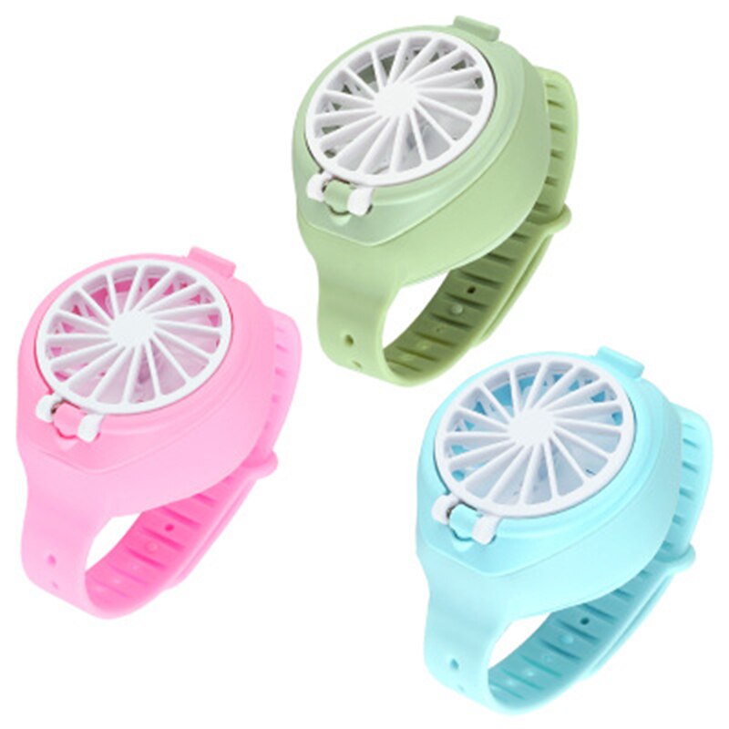 Portable Watch Fan USB Mini Personal Air Cooling Fan Wrist Watch Fan 360 Degree Rotation Fan Ventilador