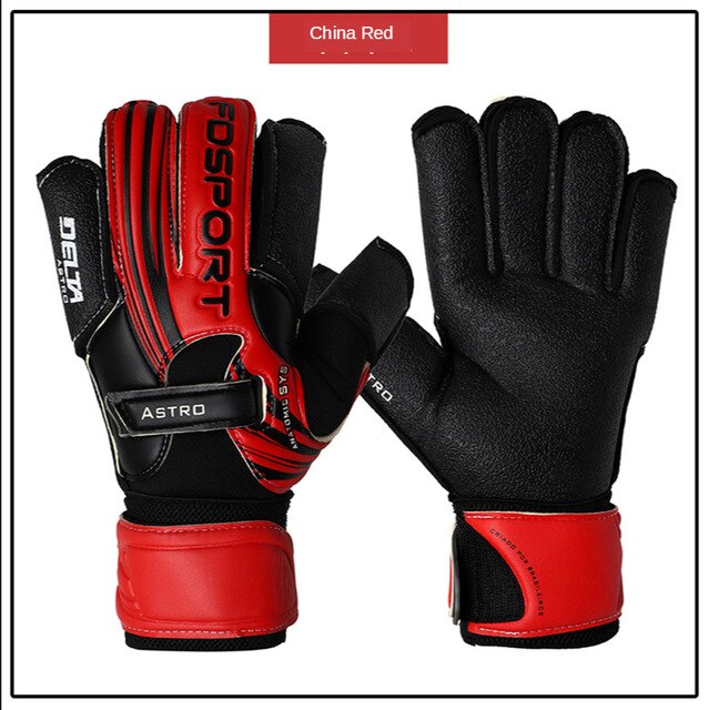 Adult Soccer Goalkeeper Gloves Finger Protection Target Thick Latex Footbal Goalkeeper Gloves Men: d / Size 8