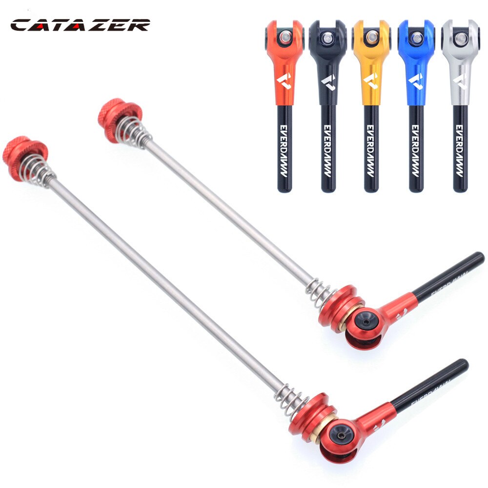 Mountain Road Bicycle Titanium Alloy Axle Quick-release Rod Front and Rear Wheel Set Open Gear Flower Drum Fixed Axle Pull Rod