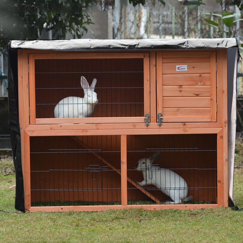 4FT Konijnenhok Cover Grote Dubbele Laag Huisdier Bunny Kooi Waterdichte Stofomslag Outdoor Oxford Doek Tuin Patio Zonder Kooi D30