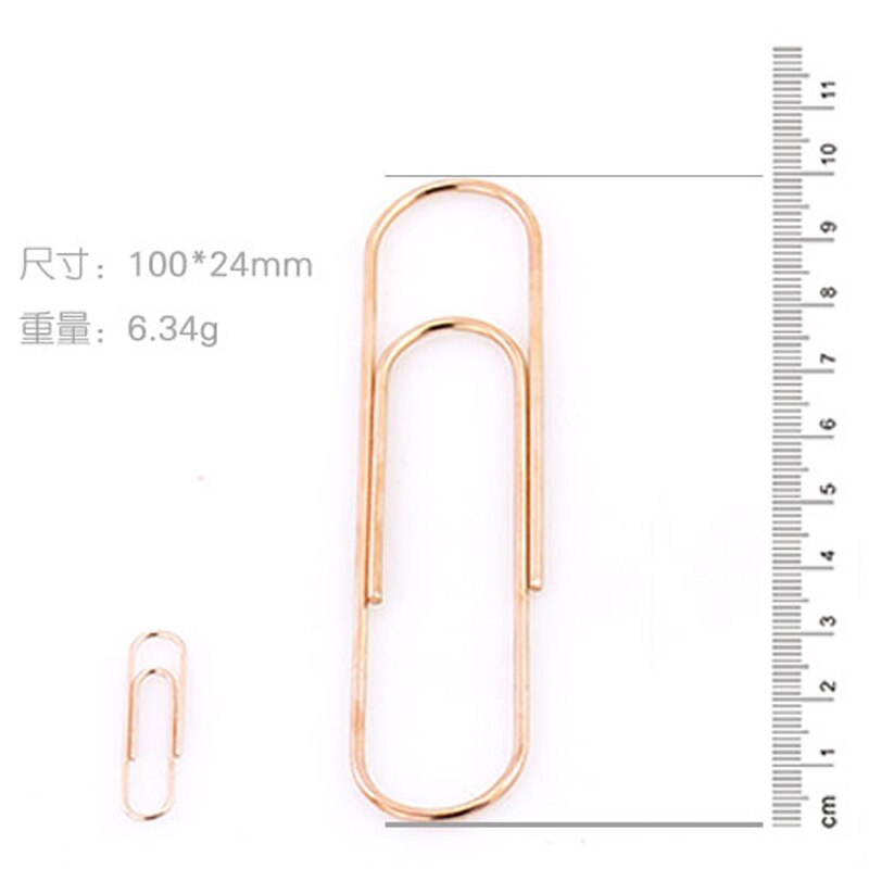 10 cm grote paperclip 100 mm grote gouden roségouden paperclips bronzen paperclips metalen clip papier briefpapier plus size paperclip