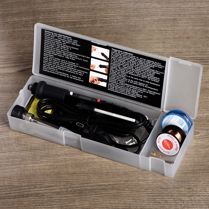 Kit Fer à Souder 80W 110V - Écran LCD, Réglage Température, Poignée Anti-brûlure - Pour électronique, DIY