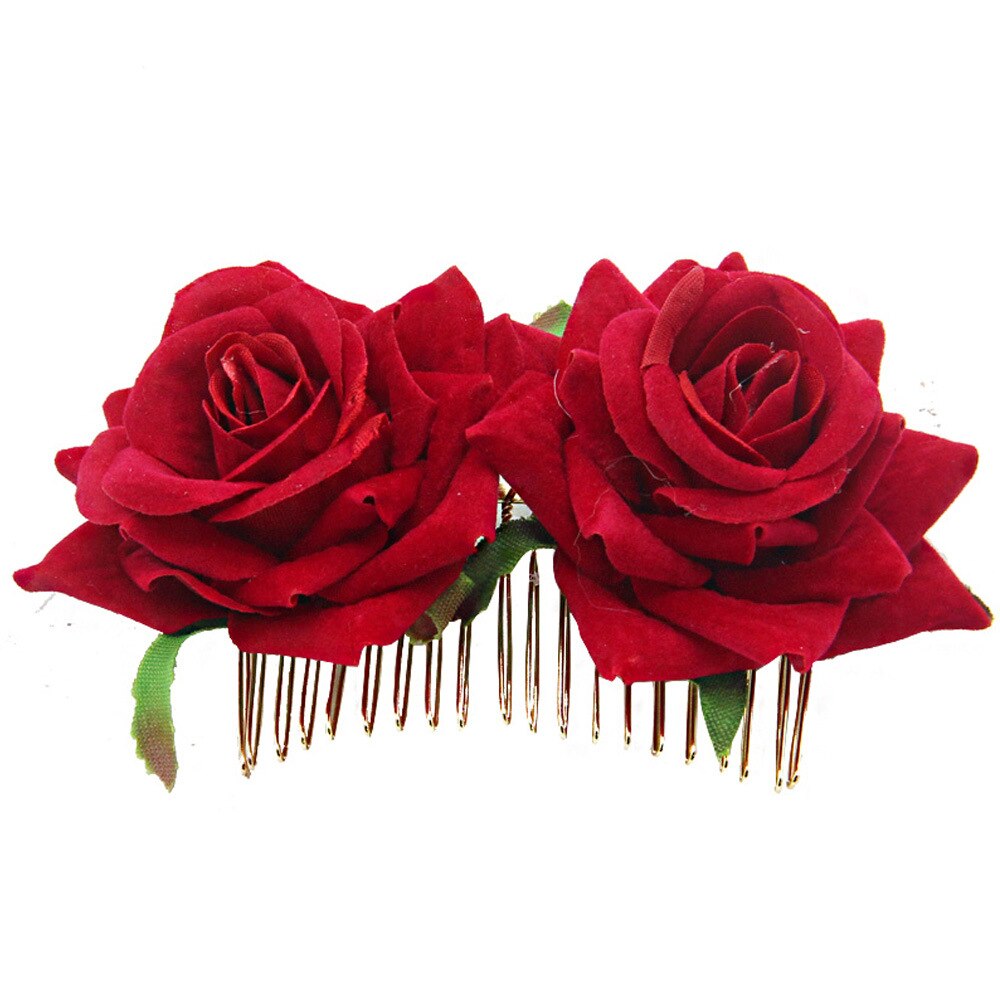 Peineta de flores para mujer, joyería de boda hecha a mano, tocado de graduación, accesorios para el cabello con dijes, 1 piezas