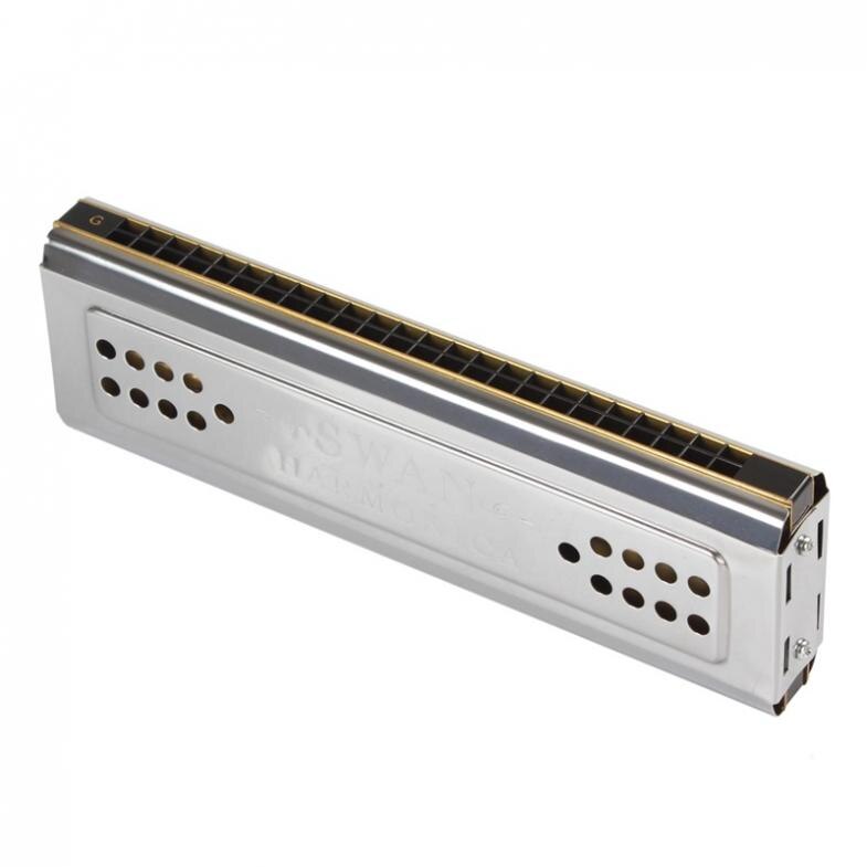 Tremolo Harmonica - 24 Holes - C Key - Phosphor Bronze Reeds - Metal Body
