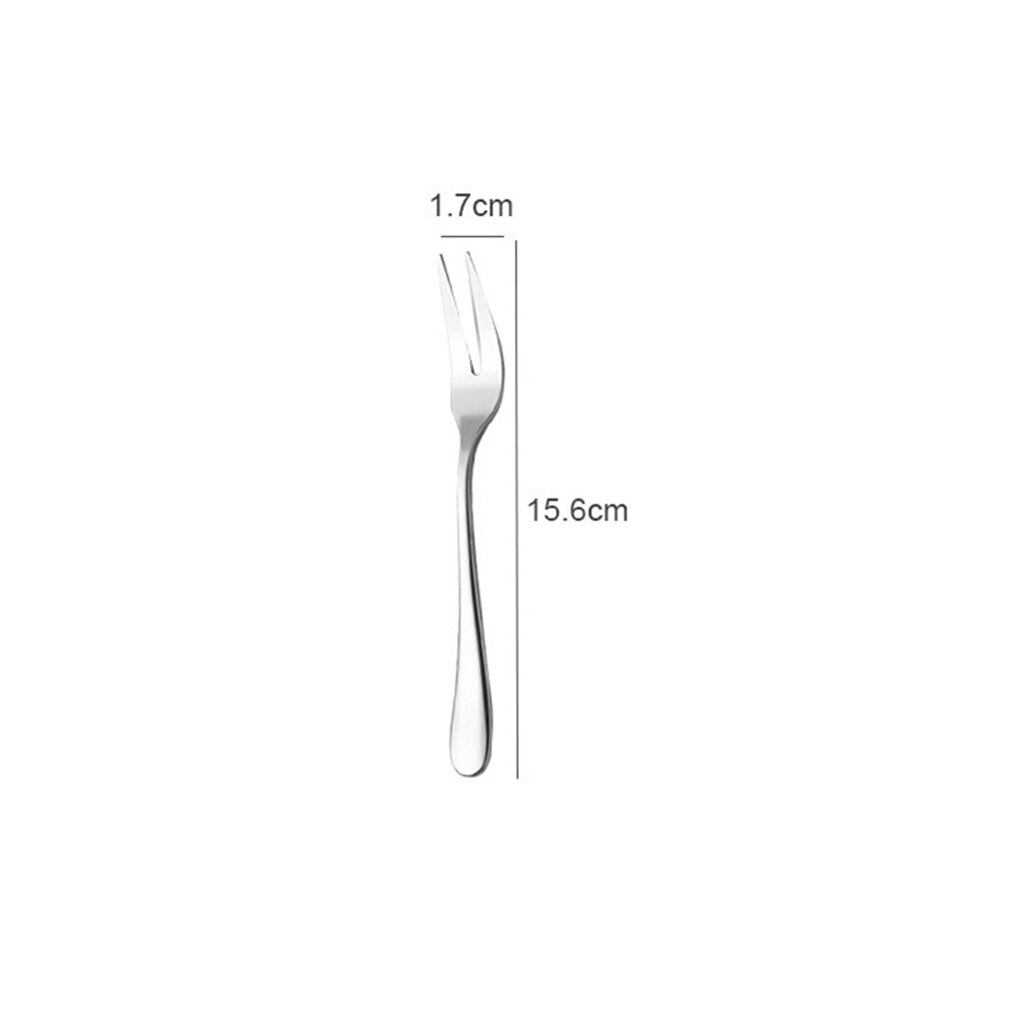Tenedor de mesa de acero inoxidable para carne occidental, pescado, postre, pastel, fruta, Tridente, vajilla plateada espesa, herramienta para el hogar: Steak fork