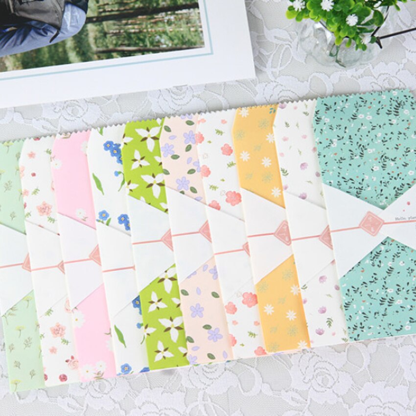 10Pcs/pack Hello plants Envelope Paper Envelope Craft Envelopes for Wedding Letter Post Stationery