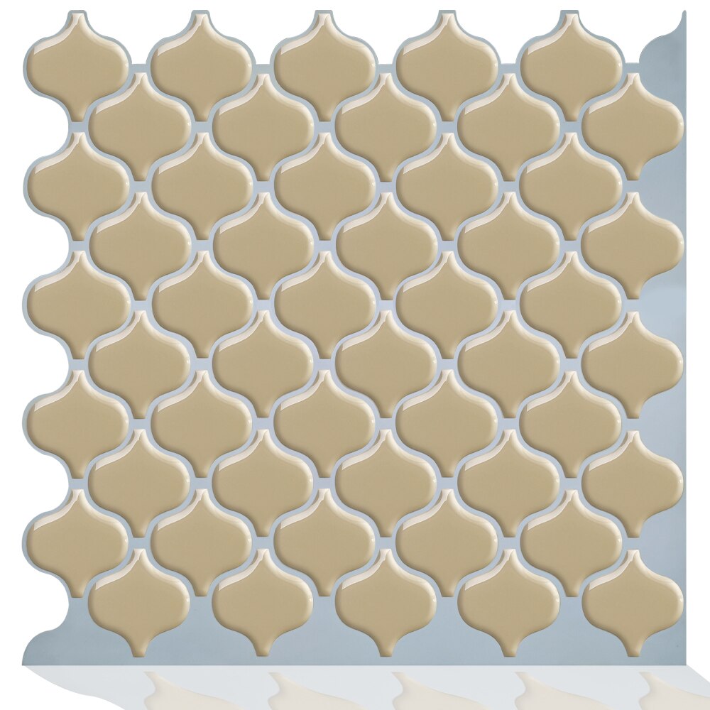 3d mosaik vinyl køkken peel and stick backsplash selvklæbende tapet klistermærke flise  - 1 ark: Mslb -510