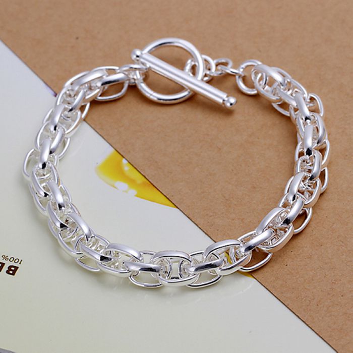 Kerstcadeau 925 sieraden verzilverd Mode-sieraden Hele ei Cirkel armbanden & bangle, sieraden SMTH041