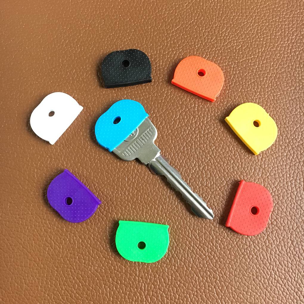 Half Round Key Caps Rubber Key Caps Universal Key Head Cover Solid Key Shell Key Caps Universal Rubber Half Round,Random Color