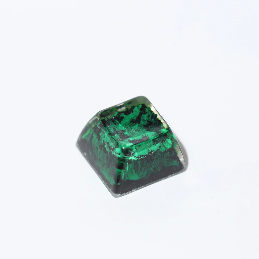 Teclas tridimensionales creativas personalizadas hechas a mano para interruptores Cherry MX, teclado mecánico, teclas de resina de montañas nevadas: Cian