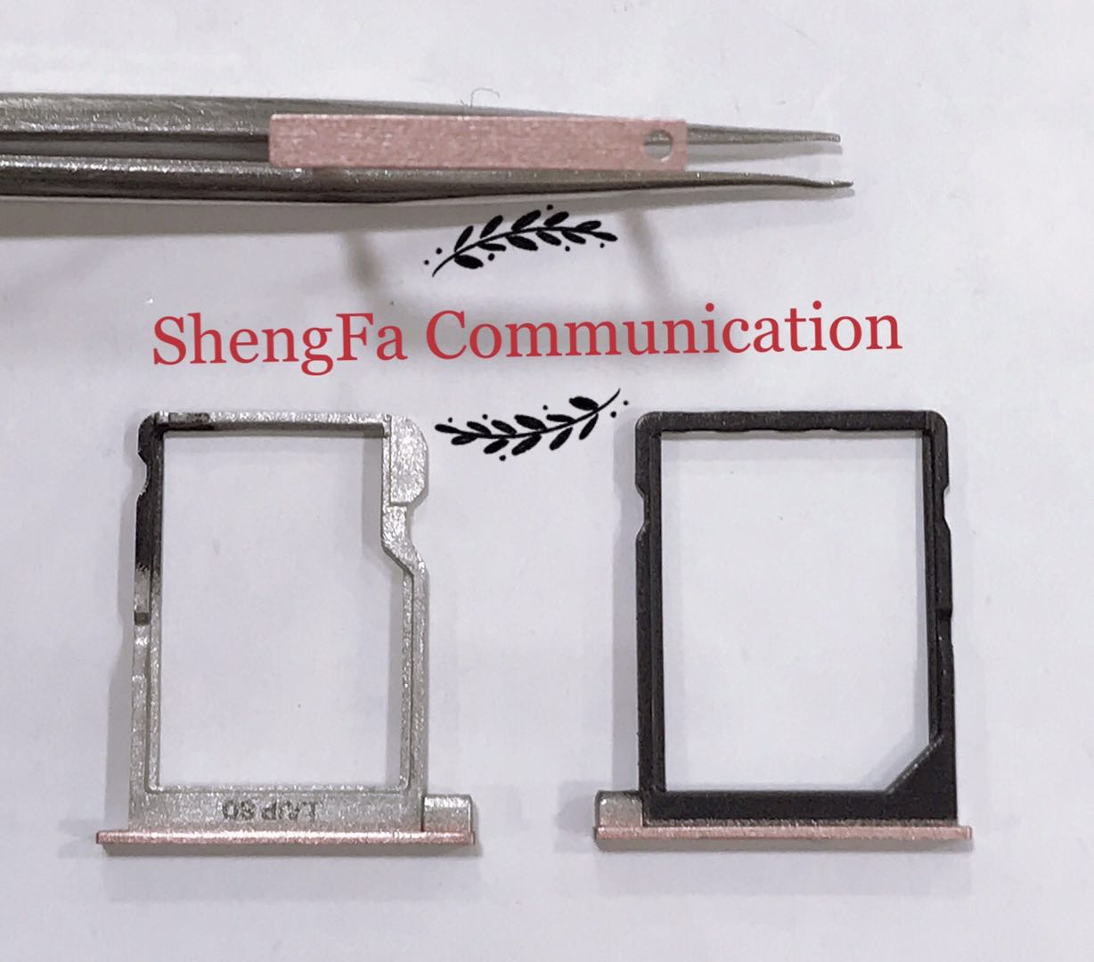 10 Sets/Originele Voor Huawei Ascend P6 P6S Roze Kleur Sim Card Tray Slot En Micro Sd-kaart lade Houder Vervangende Onderdelen