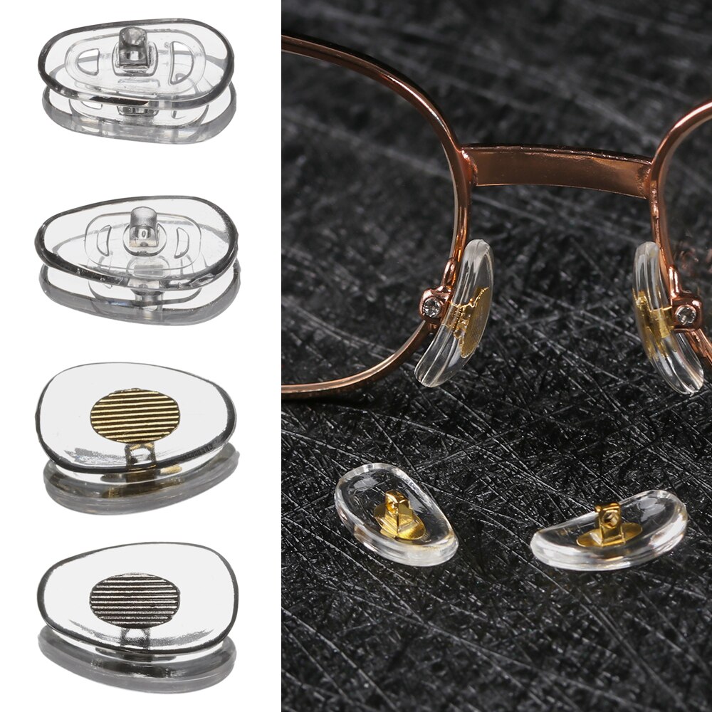 25 Paar Siliconen Neus Pads Schroef Extra Soft Brace Ondersteuning Pad Voor Bril Zonnebril Eyewear Accessoires S/L Maat