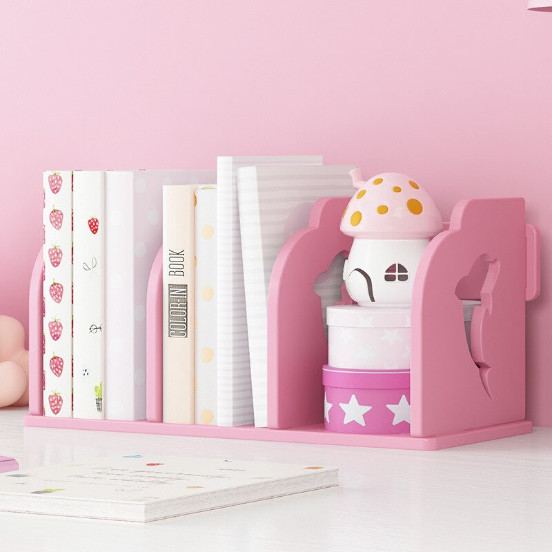 Plast bogreol bordplade bogholder hylde opbevaring organizer fil papir magasin rack organizer bogreol kontor boligartikler