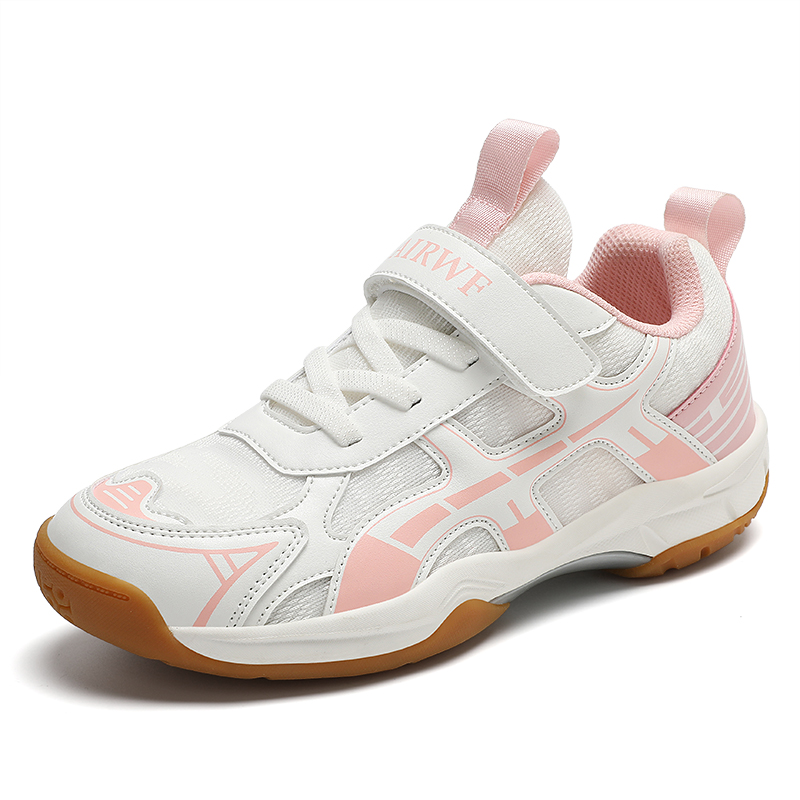 Badmintonschoenen voor jongens, trainingsschoenen, sportschoenen voor binnen en buiten, antislip en slijtvast, ademend mesh, tafeltennissneaker.: Roze / 31