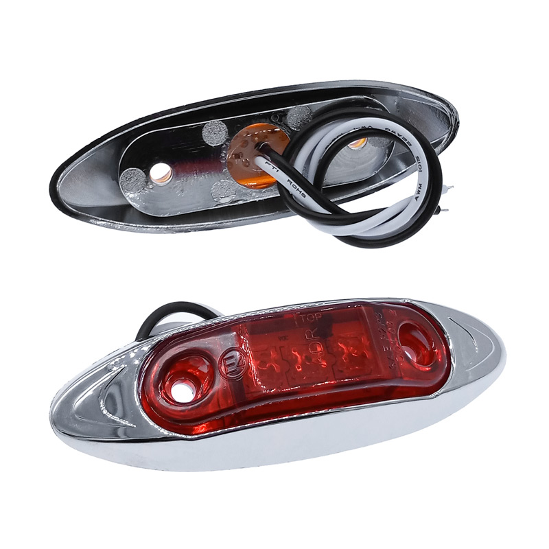 Luz LED roja de posición lateral para coche, luces externas, luz de despacho, 10-30V, luces traseras de tractor, amarillo