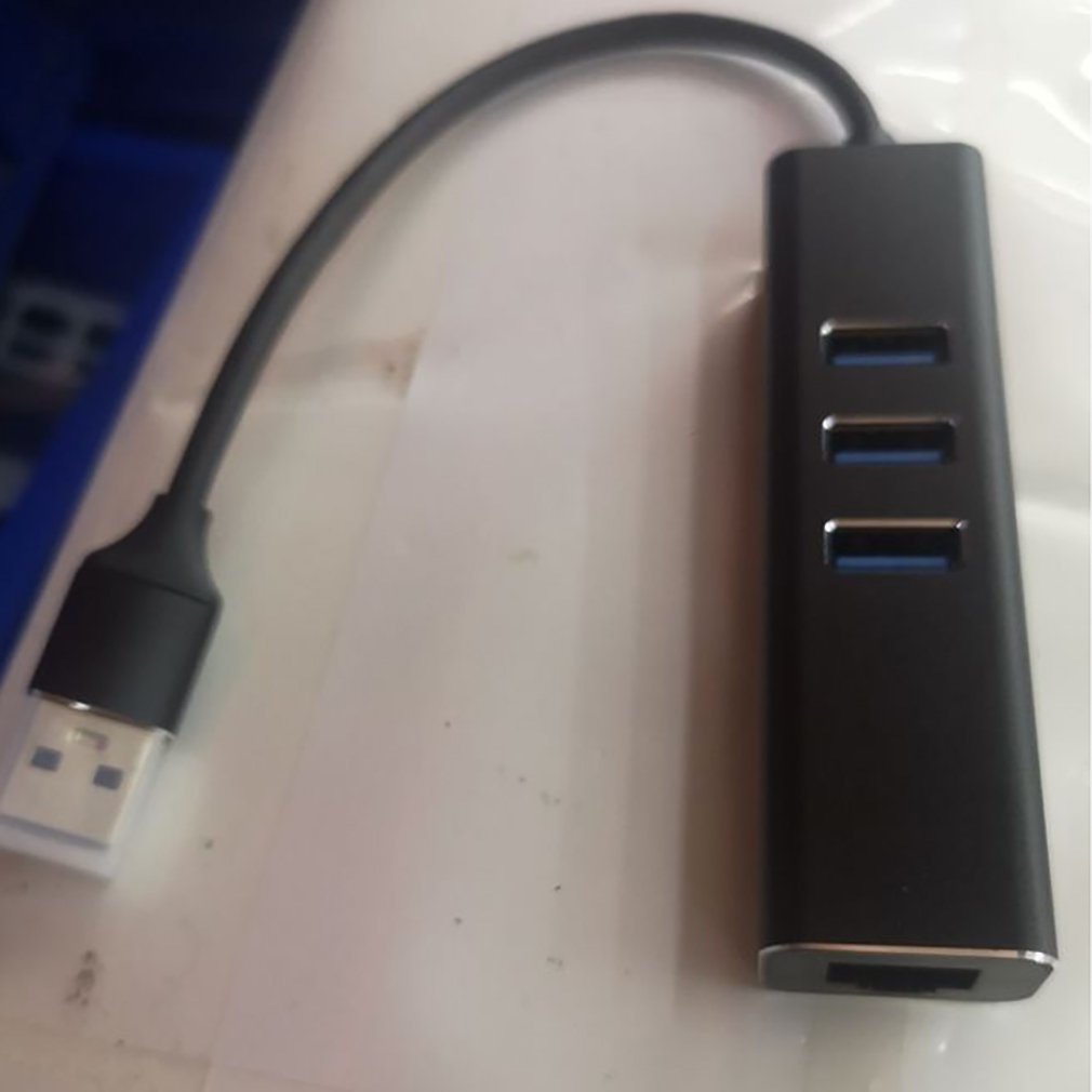 USB3.0HUB + Gigabit Network Card Hub 3 Ports USB 3.0 Gigabit Ethernet LAN Rj45 Network Adapter Hub to 1000mbps