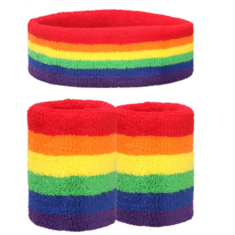 Neon Polsband Pols Wraps Elastische Ademend Neon Hoofdband Gebreide Powerlifting Bandage Polssteun Fitness Bracer
