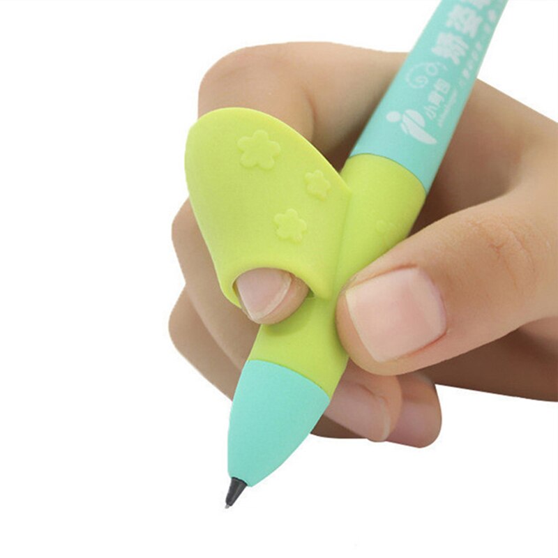 Pencil Grips Children Pen Writing Aid Handle Right Hand Write Helper Posture Correction Preschoolers Kids Pencil Learning Tool: Green