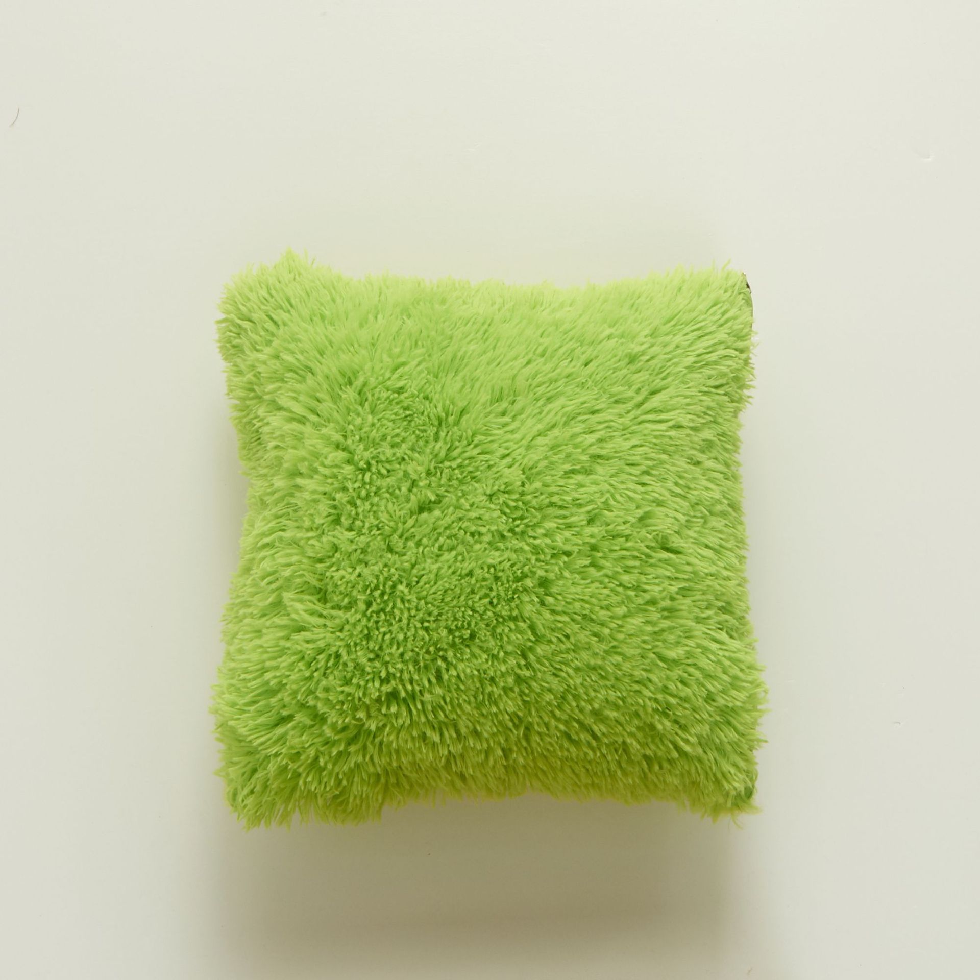 Lion de mer en forme de cachemire taie d'oreiller, taie d'oreiller en peluche carré populaire, taie d'oreiller de famille moelleux, décoration de chambre à coucher: Apple Green