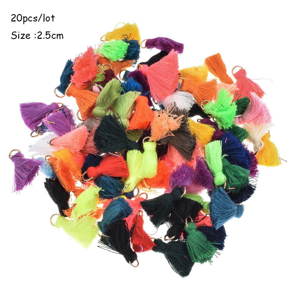 20pcs/lot Mixed Color Small Tassel Jewelry Accessory For Bracelet Necklace Handmade Mini Tassel DIY Jewelry Making Finding Women