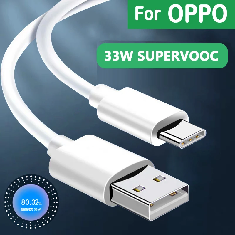 Smile VOOC-Câble de Charge USB Type C, Chargeur pour OPPO Pad Air A73 A53s A93 A33 A32 A53 A72 A74 A54 AHuns A73 A53s 5G, 33W