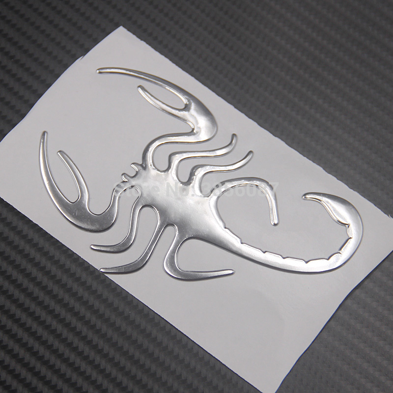 FASP Car Motorcycle Sticker Simulation Animals Bumper Retrofit Stickers Scorpions Golden silver and red