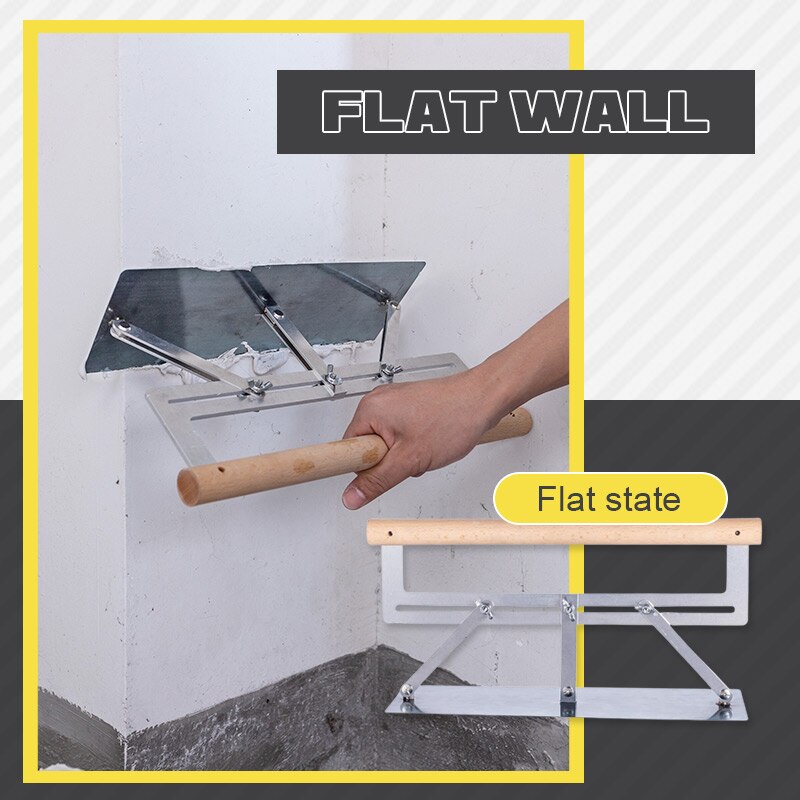 Drywall Trowel For Plaster Concret Adjustable Radius Trowel with 32x10cm Blade Flat Sand Leveling Tiling Paving Tile Tool