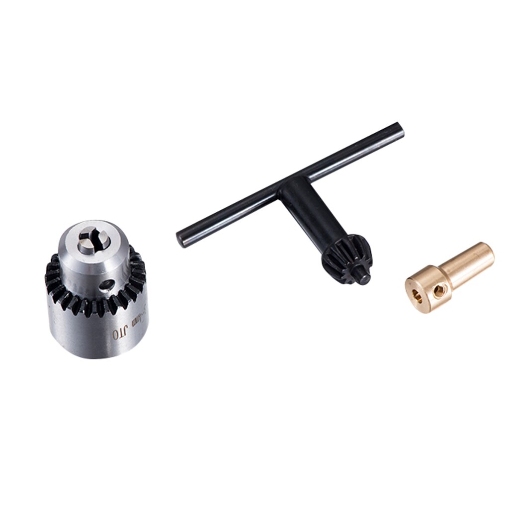 Mini Drill Chuck Micro 0.3-4mm JTO Taper Mounted Drill Chuck and Wrench w/ Chuck Key Lathe Accessories