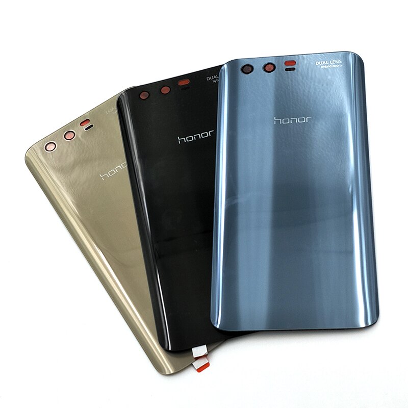 Alkuperäinen huawei honor 9 kotelon kansi takakannen akkukotelo lasiovi takapuhelimen vaihtokuori honor 9 :lle tarralla