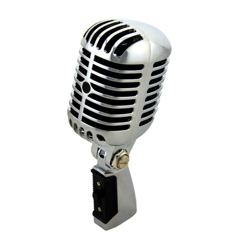 Wired Vintage Classic Microphone Good Dynamic Moving Coil Mike Deluxe Metal Vocal Old Style Ktv Mic Mike: Default Title