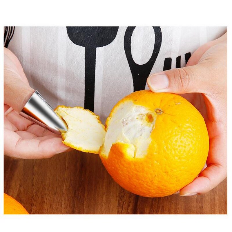 1PCS Adjustable Finger Protector Stainless Steel Multi-Function Anti-Cutting Peeling Bean Artifact Iron Kitchen Tool 2 1