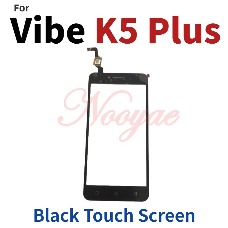 Para Lenovo Vibe K5 / K5 Plus A6020A46 A6020l36 a6020l37, Panel frontal con pantalla táctil, Sensor de cristal, pantalla digitalizadora de lente: Black K5Plus no tool