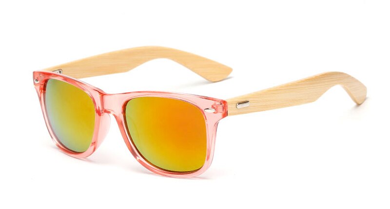16 farbe Bambus Sonnenbrille Männer Holz Sonnenbrille Frauen Spiegel Original Holz Sonnenbrille retro de sol masculino: wooden 1501 C12