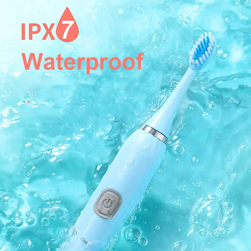 Cepillo de dientes eléctrico, vibrador ultrasónico, blanqueamiento dental, carga rápida por USB, cepillo de dientes sónico recargable, resistente al agua IPX7