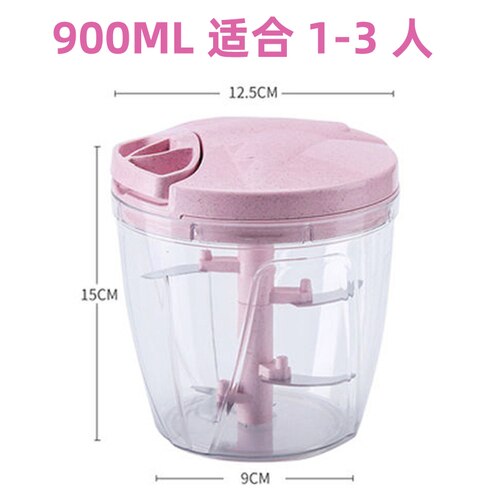 Spare Parts Manual Meat Grinder Mini Machine Mincer Hand Meat Grinder Mixer Chopper Moedor De Carne Kitchen Gadgets EA6JRJ: Pink 900ML