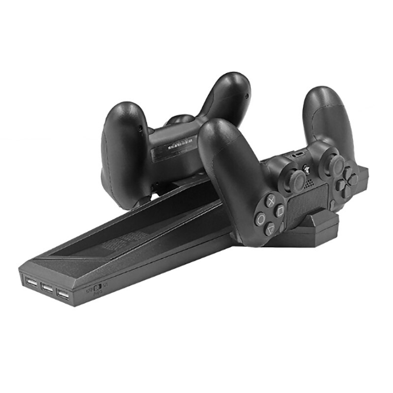 Pour PS4/PS4 Slim/PS4 Pro support Vertical avec ventilateur de refroidissement double contrôleur chargeur Station de charge pour SONY Playstation 4