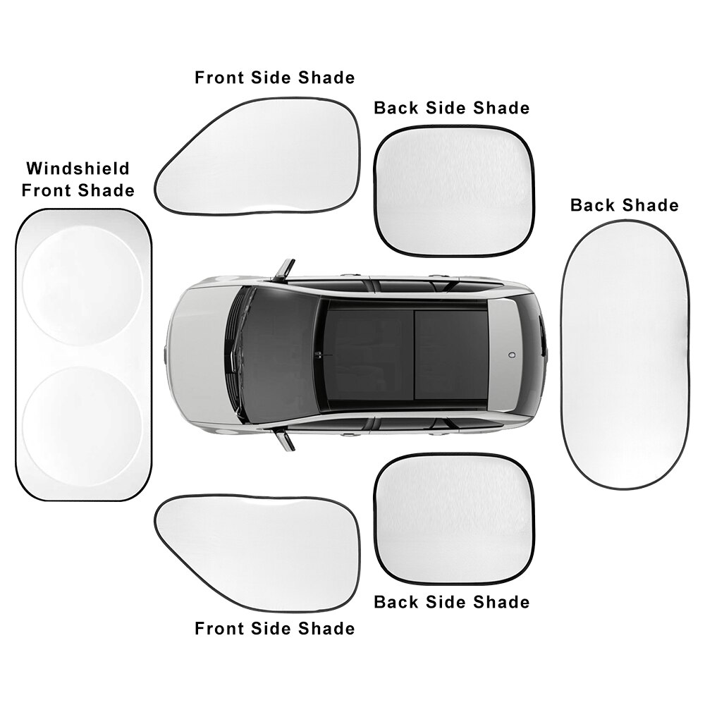 Akcesoria samochodowe okno samochodu osłona przed słońcem robić samochodu osłona przeciwwiatrowa na przednią szybę blok przednie okno osłona przeciwsłoneczna ochrona UV okno samochodu film 6 sztuk/zestaw