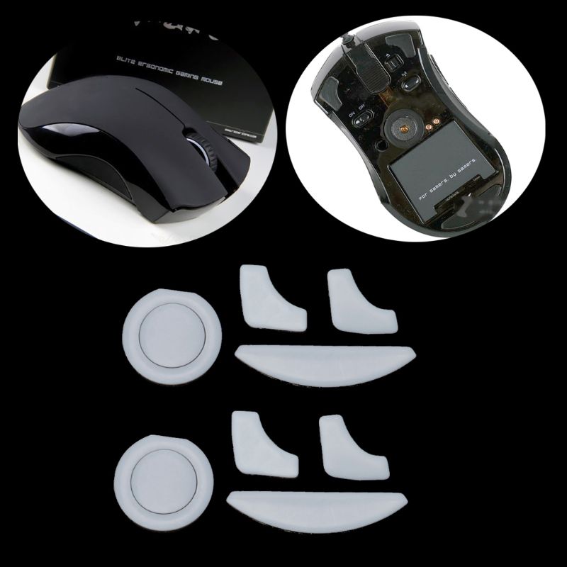 2 Sets/pack Tiger Gaming Mouse Feet Mouse Skate For Razer Mamba 4G White Mouse Glides Curve Edge