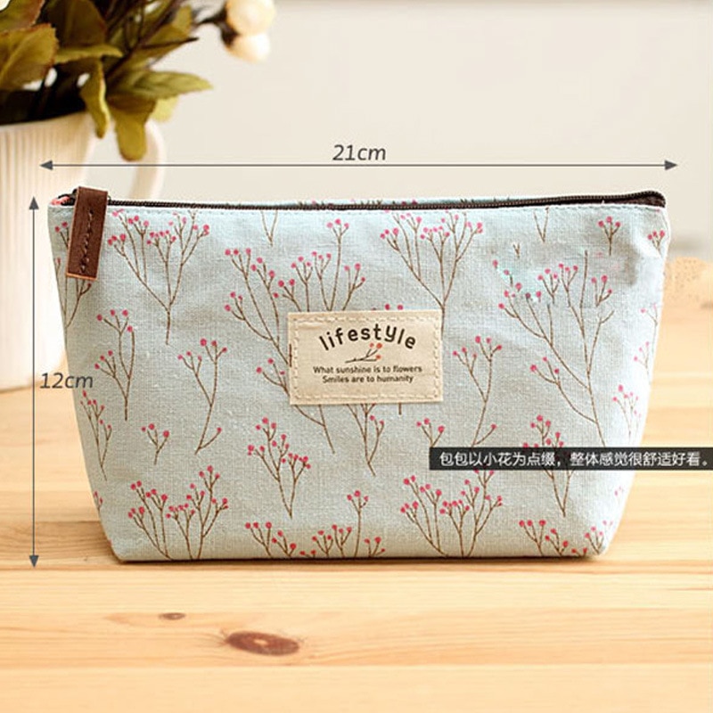 eTya Portable Flowers Travel Cosmetic Bag Pencil Makeup Case Pouch Women Toiletry Wash Organizer Bag Female Samll Coin Bags